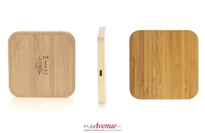 Chargeur par induction en bambou 2100 mAh