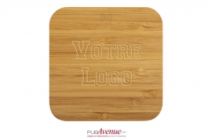 Chargeur par induction en bambou 2100 mAh