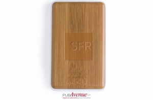 Batterie externe plate en bois powerbank 4000 mAh