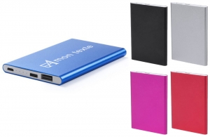Powerbank personnalisé aluminium logo texte publicitaire 