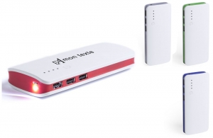 Power bank personnalisé 10000 mAh logo texte publicitaire 