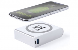 Chargeur sans fil personnalisé logo texte publicitaire 