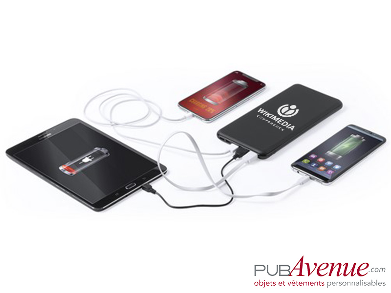 Powerbank 3 sorties USB publicitaire 20000 mAh