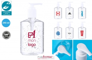 Distributeur de gel hydroalcoolique personnalisable avec logo 