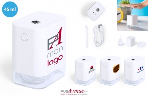 Distributeur automatique hydroalcoolique publicitaire personnalisé pas ch 