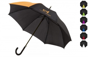Parapluie demi golf bicolore automatique publicitaire personnalisé pas cher 