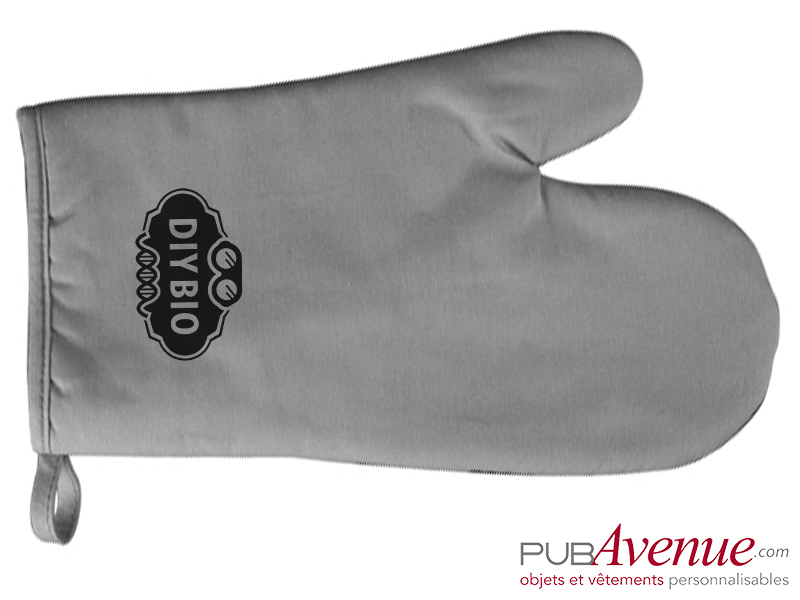 Gant cuisine personnalisé gris Gant cuisine personnalisé gris