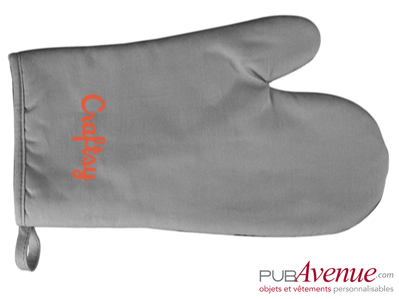 Gant cuisine gris personnalisable Gant cuisine gris personnalisable