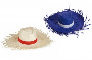 Chapeau de paille personnalisé avec franges