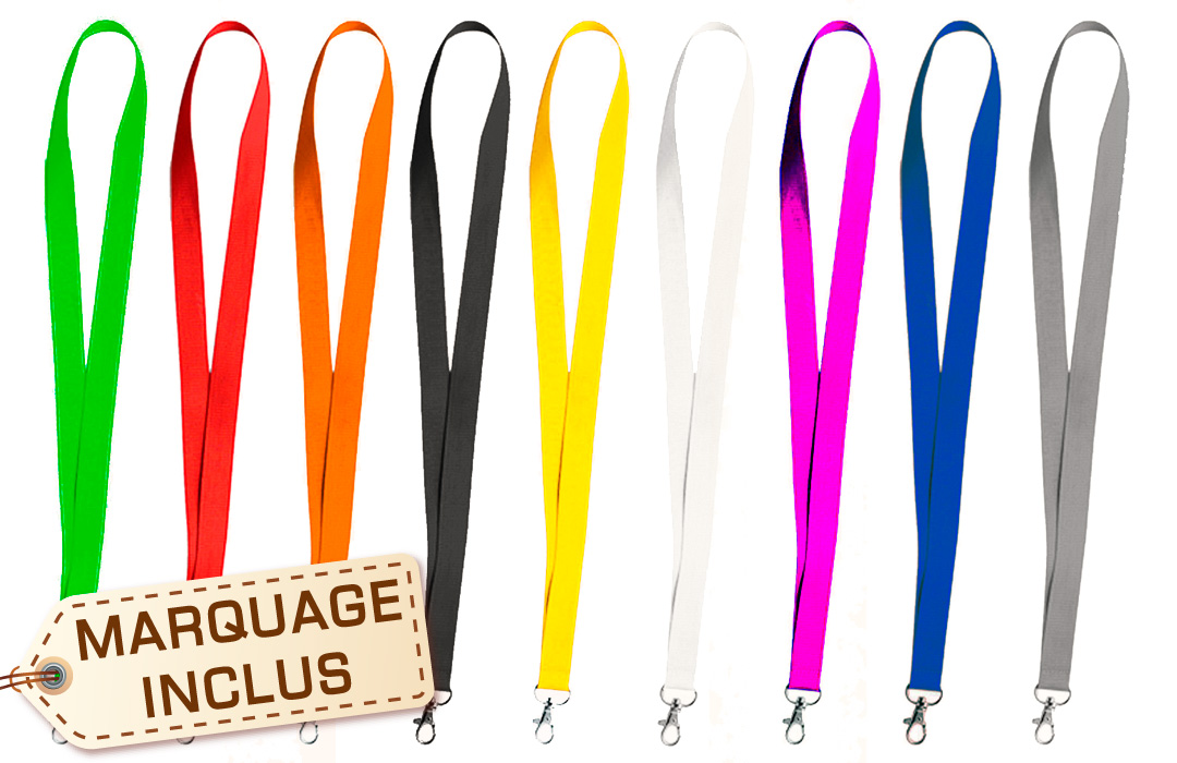 Tour de cou porte clé - lanyard personnalisé - 123 TOURS DE COU