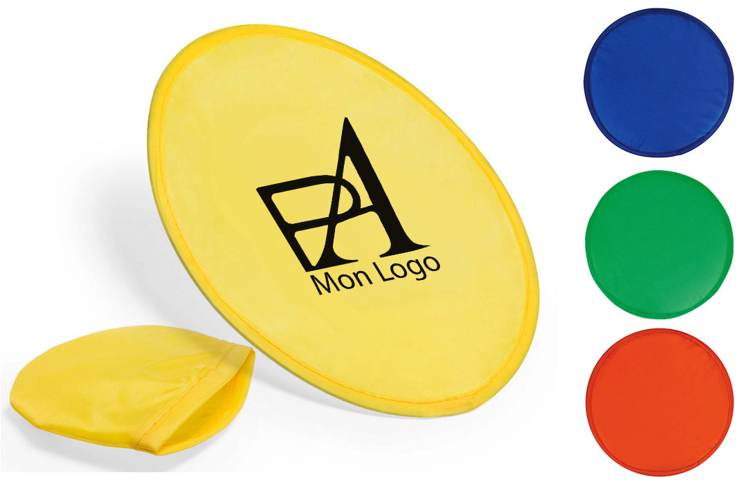 Frisbee pliable publicitaire pas cher marquage personnalisé logo photo 