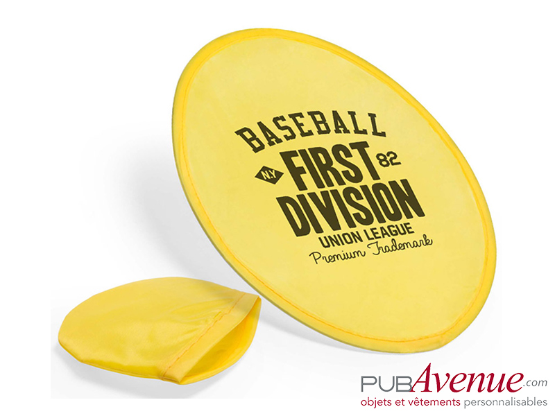 Frisbee pliable publicitaire avec pochette Frisbee pliable publicitaire avec pochette