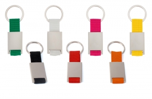 Porte-clé en métal et polyester