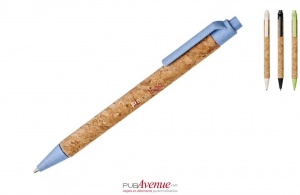 Stylo écologique en liège et paille de blé publicitaire personnalisable 