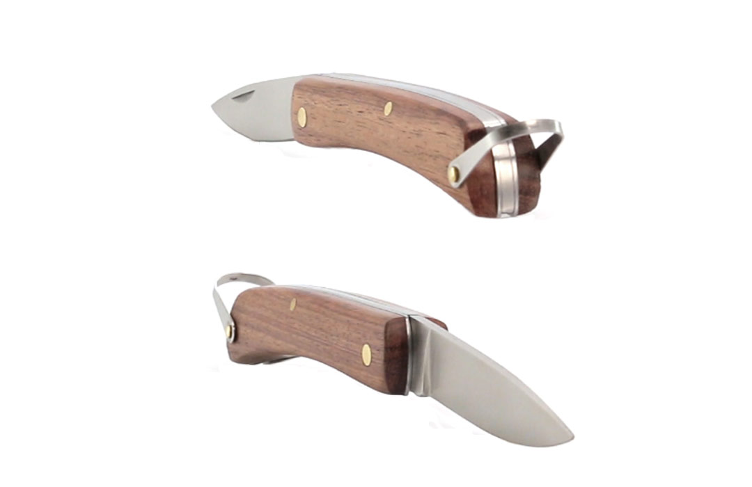 Couteau pliable personnalisable en bois