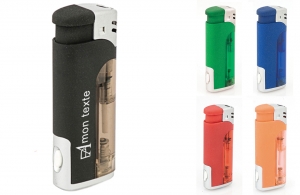 Briquet personnalisé lampe LED logo texte publicitaire 