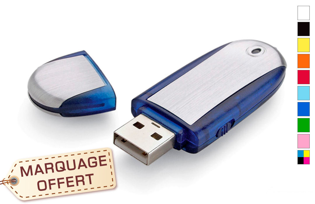 Clé USB personnalisée en plastique et aluminium