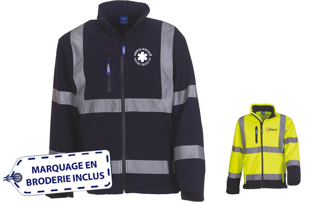 Veste Softshell Blouson Pour Ambulancier Personnalise Pas Cher