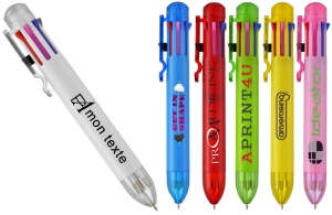 Stylo 8 couleurs publicitaire personnalisé 