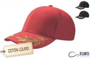 Casquette personnalisable en coton lourd avec motifs brodés 