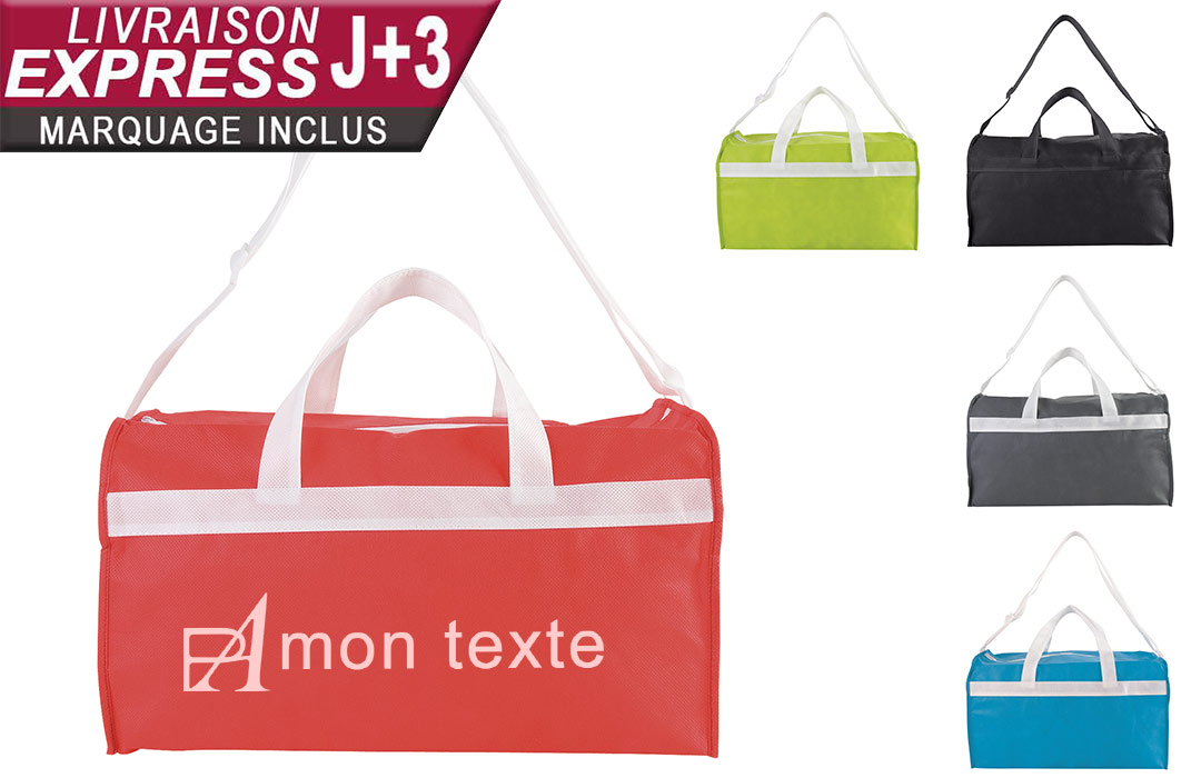 sac de sport personnalisable express logo publicitaire livraison