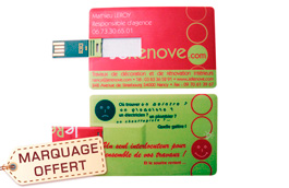 Clé USB carte de crédit publicitaire personnalisée 