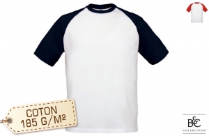 T-shirt bicolore pour homme B&C 185 gr/m² 