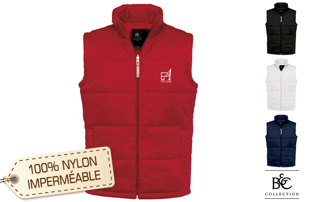 Bodywarmer homme avec doublure B&C 200 gr/m² à personnaliser en broderie 