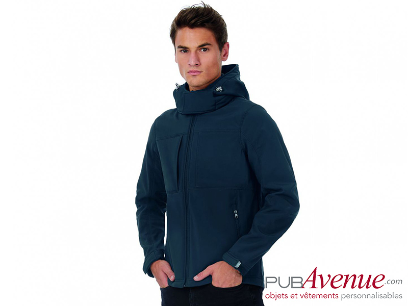 Veste capuche Softshell personnalisée homme Veste capuche Softshell personnalisée homme