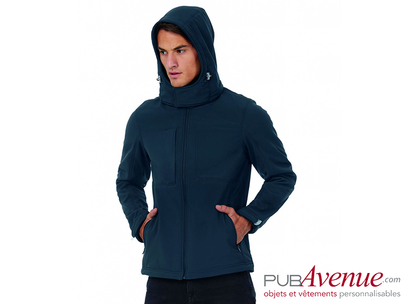 Veste capuche Softshell publicitaire homme Veste capuche Softshell publicitaire homme