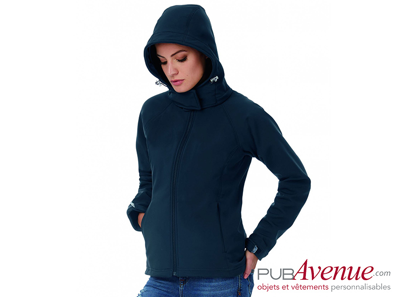 Veste capuche Softshell personnalisée femme Veste capuche Softshell personnalisée femme