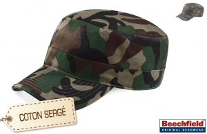 Casquette militaire camouflage avec attache velcro®