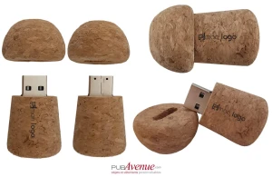 Clé USB bouchon de champagne personnalisée en liège