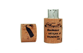 Clé USB bouchon de vin personnalisée en liège