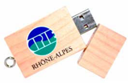 Clé USB personnalisée bois rectangulaire