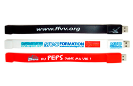 Bracelet USB personnalisée en silicone