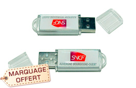 Clé USB publicitaire personnalisée doming avec coque aluminium 