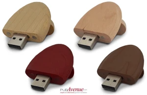 Clé USB personnalisée en bois forme capsule