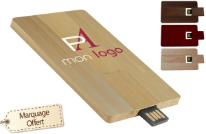 Clé usb carte personnalisée en bois écologique