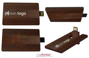 Clé usb carte personnalisée en bois écologique