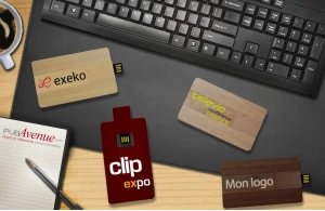 Clé usb carte personnalisée en bois écologique