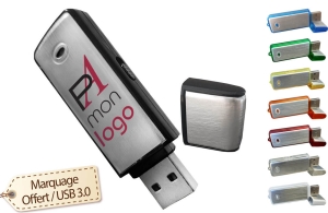 Clé USB 3.0 personnalisée Milan Large PREMIUM