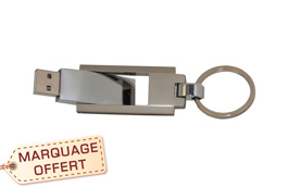 Clé USB publicitaire personnalisée originale métal et connectique rotative 