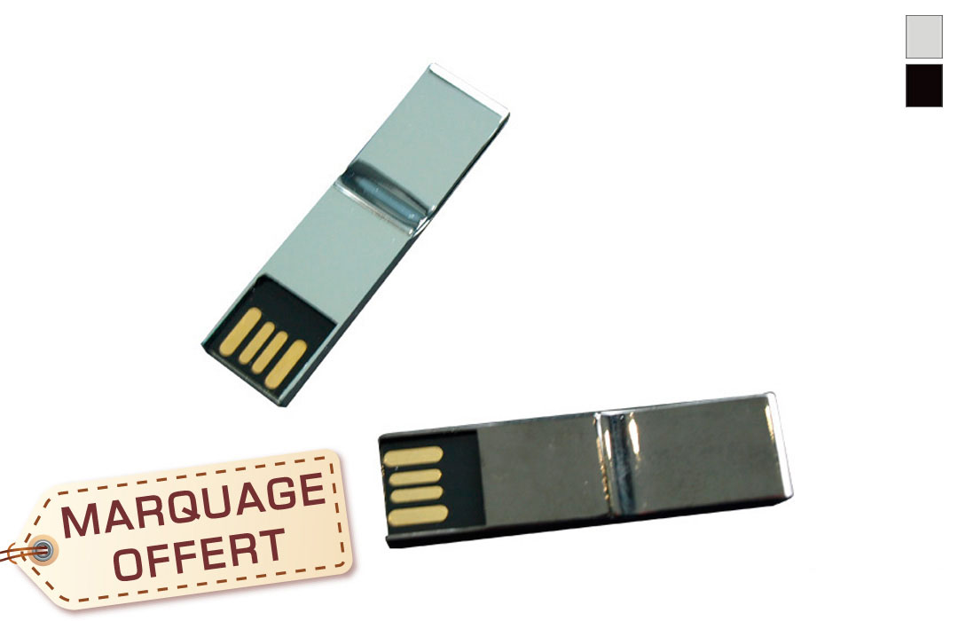 Clé USB pince documents en métal