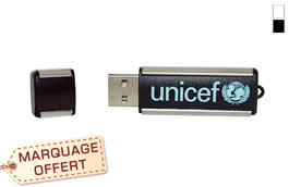 Clé USB publicitaire personnalisée en plastique et insert aluminium 