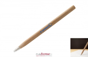 Stylo écologique en bois avec capuchon publicitaire personnalisable 