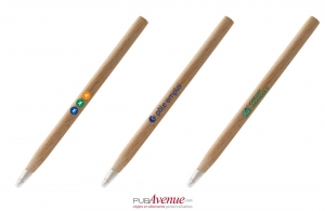 Stylo bille en bois écologique avec capuchon