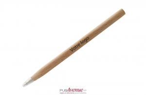 Stylo bille en bois écologique avec capuchon
