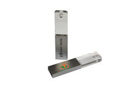 Clé USB personnalisée cristal, verre et aluminium