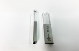 Clé USB cristal, verre et aluminium